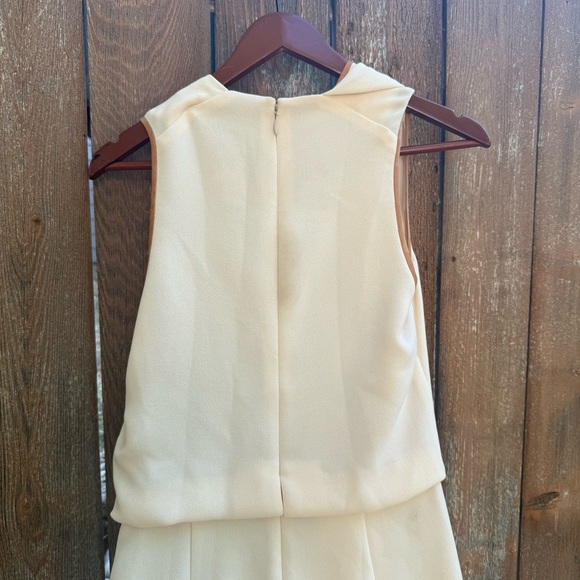 RACHEL Rachel Roy Cream Gold Ruffle Mini Sheath Dress Size 2 NWT Flawed - Picture 10 of 12